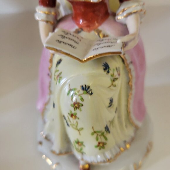 VINTAGE ~ MARUYAMA OCCUPIED JAPAN PORCELAIN READING WOMAN FIGURINE - Picture 10 of 12